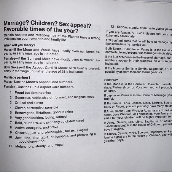 *ULTRA RARE* Vintage Aquarius Horoscope Kitsch Home Computer Astrology Kit 1970s - Picture 5 of 7